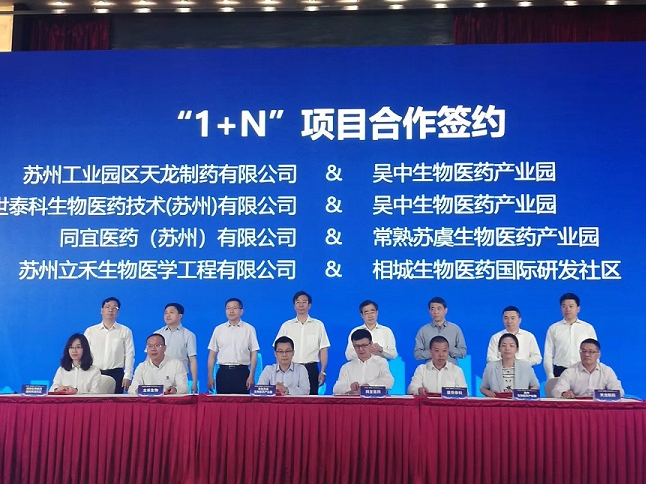 苏州天龙制药加入苏州市规模子企业与立异型企业相助生长大会签约仪式